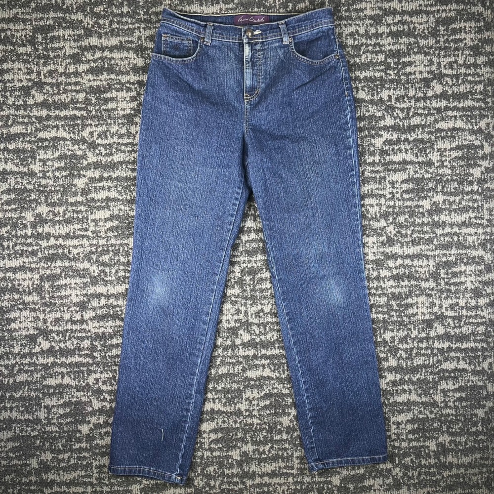 Gloria Vanderbilt Amanda Jeans Womens 8 Blue Straight High Rise B11000R Stretch